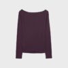 T-shirt a maniche lunghe con arricciatura