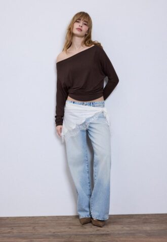 T-shirt asimmetrica in modal