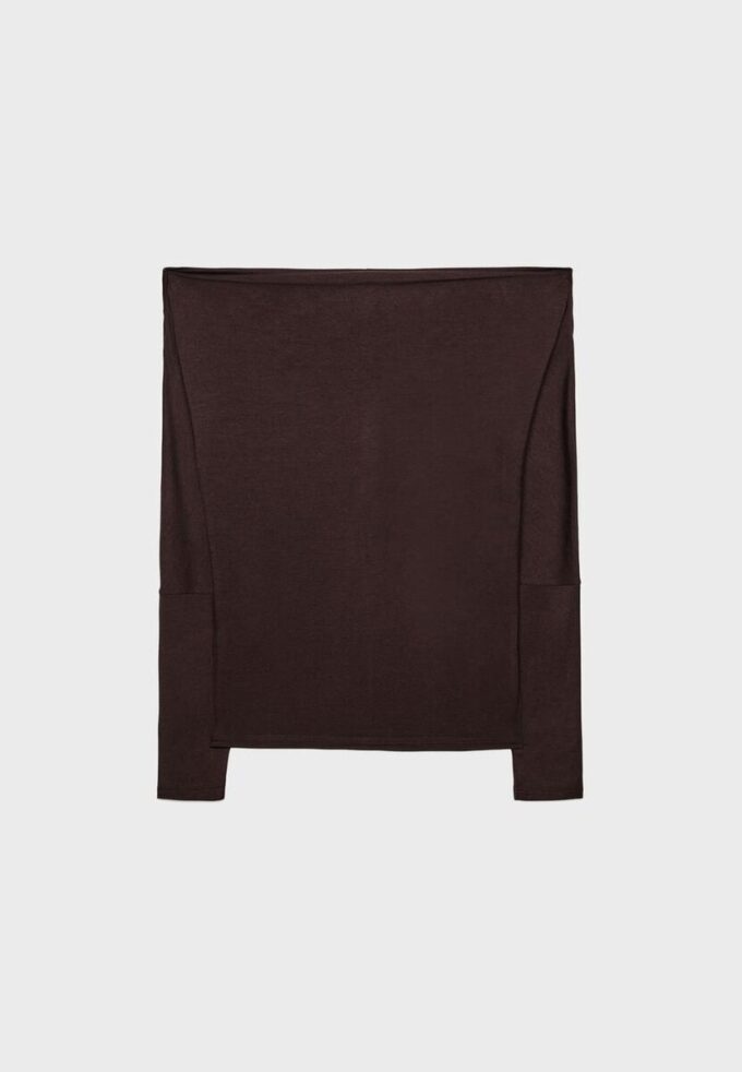 T-shirt asimmetrica in modal