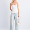 Top a fascia con scollo a cuore