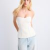 Top a fascia con scollo a cuore