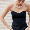 Top a fascia con scollo a cuore