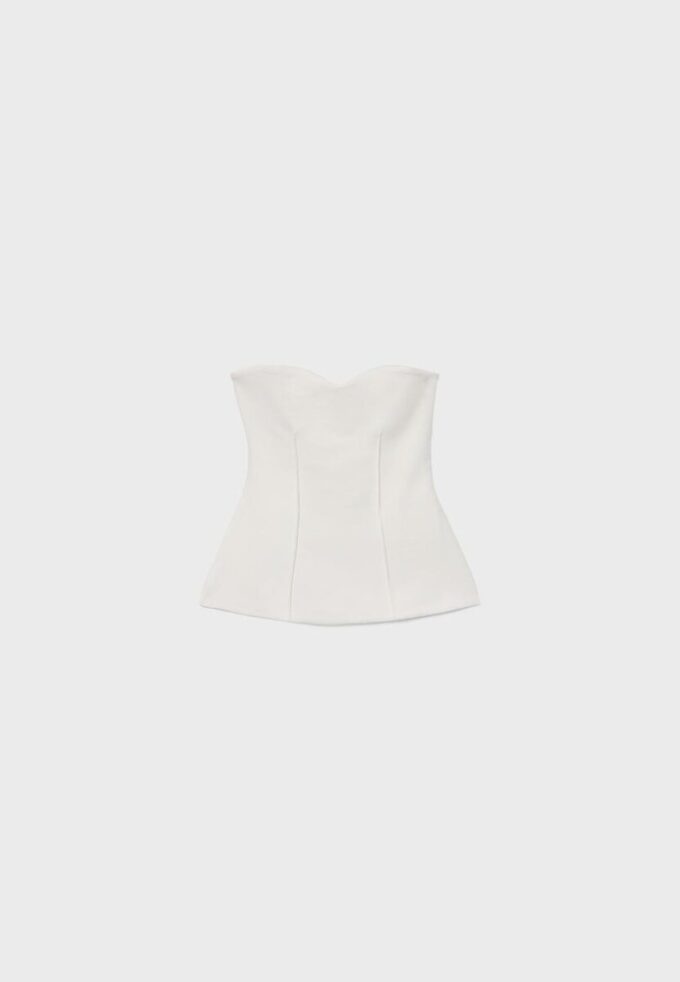 Top a fascia con scollo a cuore
