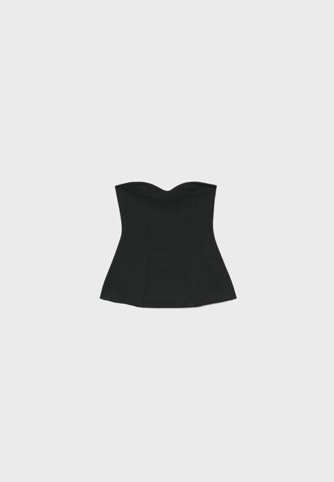 Top a fascia con scollo a cuore