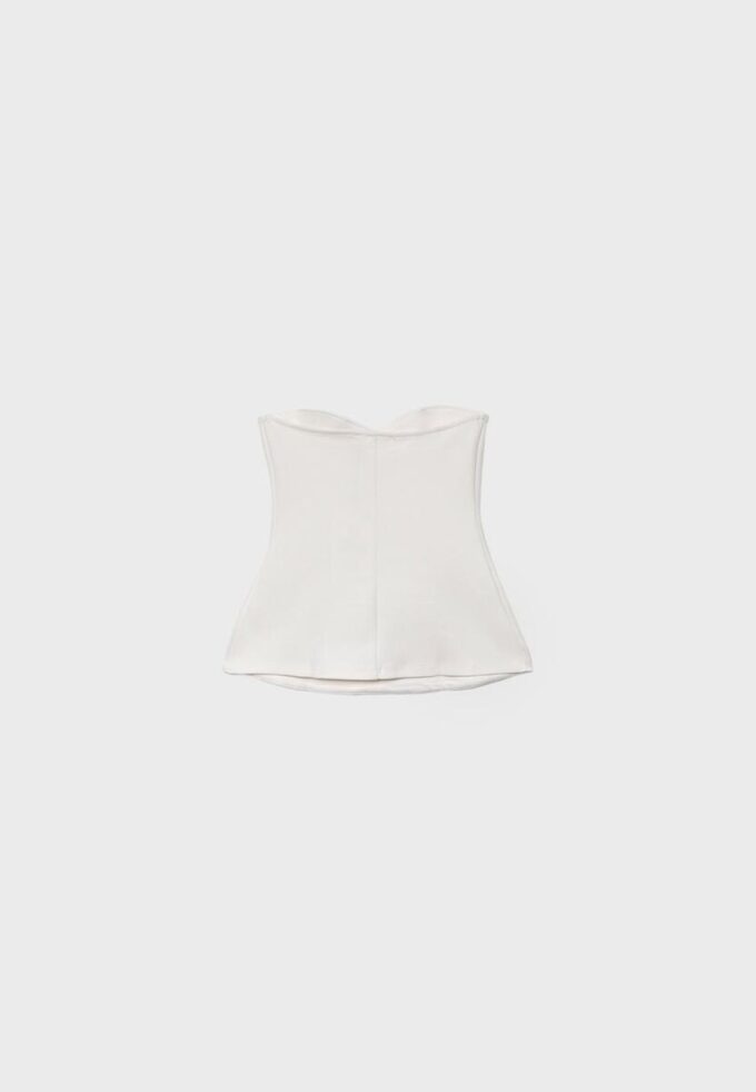 Top a fascia con scollo a cuore