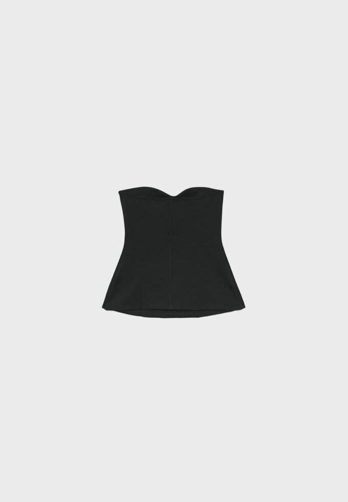 Top a fascia con scollo a cuore