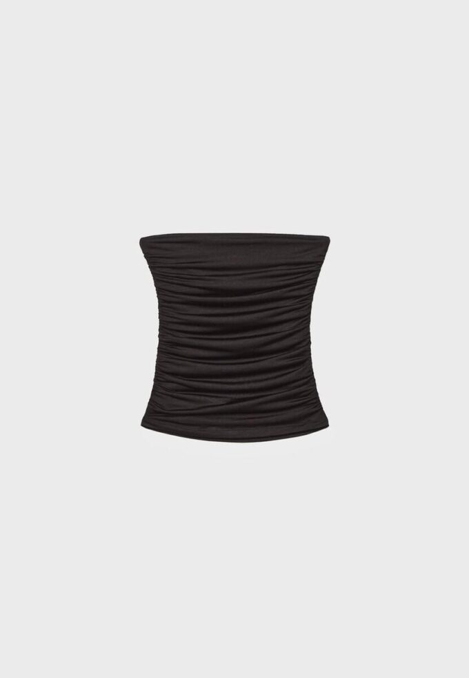 Top a fascia drappeggiato con dettaglio a V Top a fascia drappeggiato con dettaglio a V
