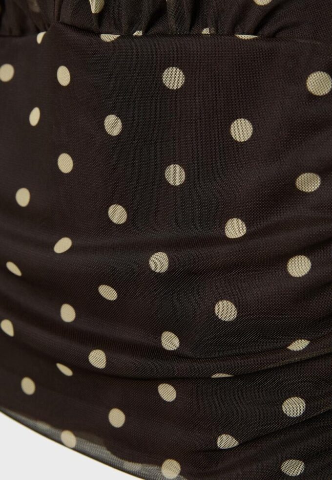 Top a fascia in rete a pois Top a fascia in rete a pois