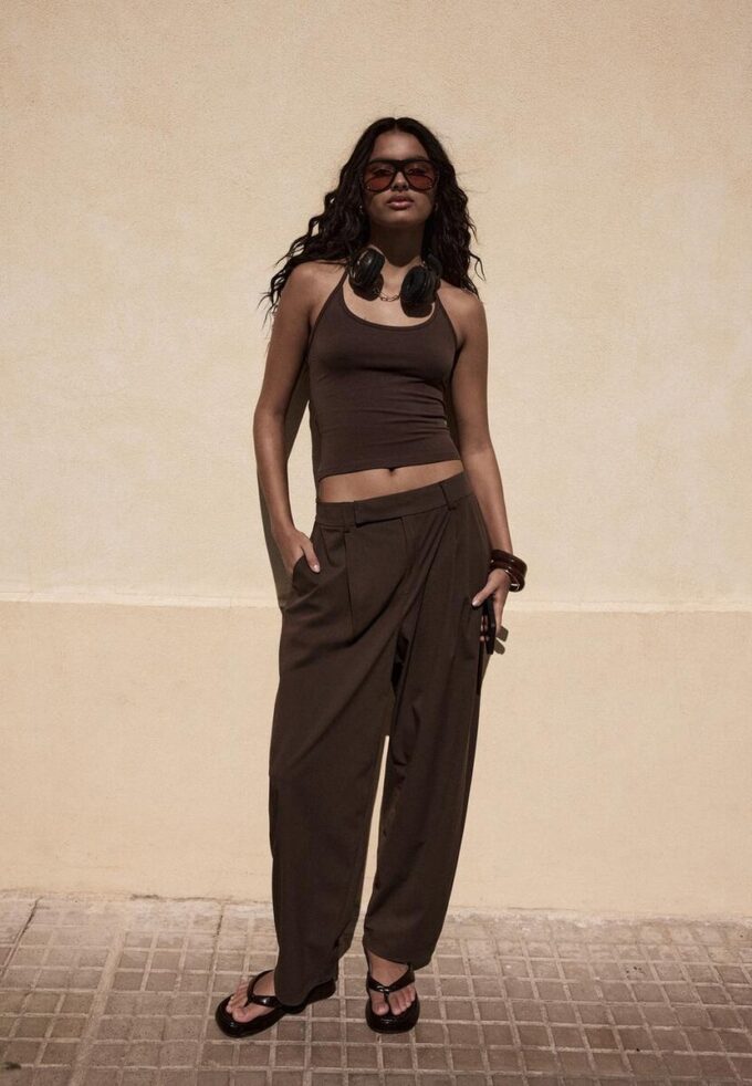 Top all’americana in maglia