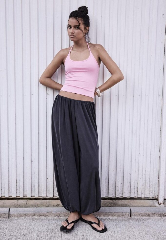 Top all’americana in maglia