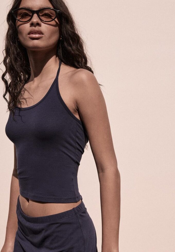 Top all’americana in maglia