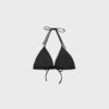 Top bikini a triangolo con fiori ricamati Top bikini a triangolo con fiori ricamati