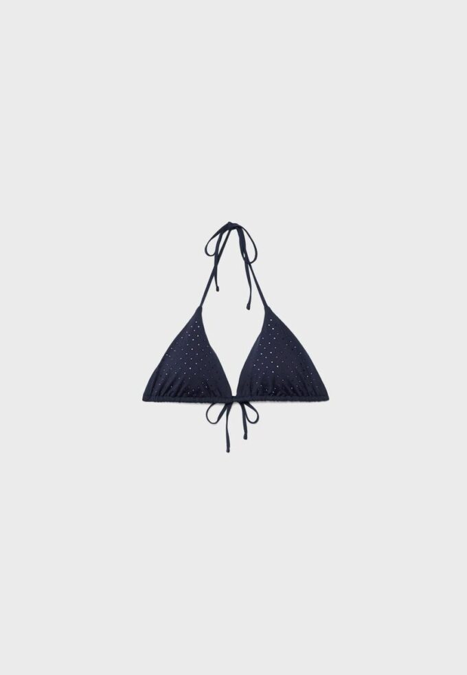 Top bikini triangolare luccicante Top bikini triangolare luccicante
