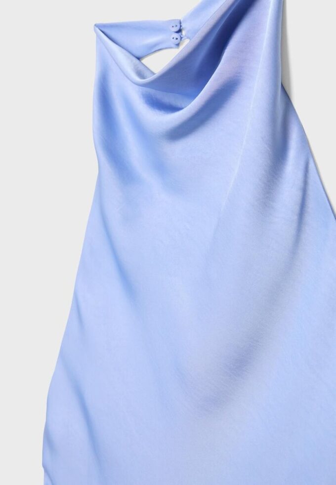 Top con scollo all’americana effetto raso Top con scollo all’americana effetto raso