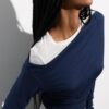 Top con scollo asimmetrico