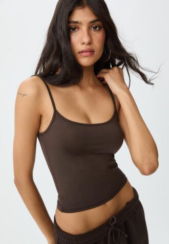 Top con spalline in poliammide