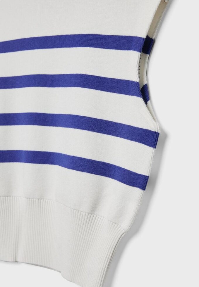 Top in maglia con collo rotondo