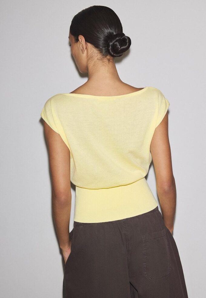 Top in maglia con fascia Top in maglia con fascia