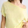 Top in maglia rustica con scollo a barchetta
