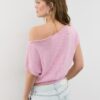 Top in maglia rustica con scollo a barchetta Top in maglia rustica con scollo a barchetta