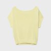 Top in maglia rustica con scollo a barchetta