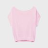 Top in maglia rustica con scollo a barchetta Top in maglia rustica con scollo a barchetta