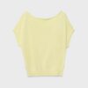 Top in maglia rustica con scollo a barchetta