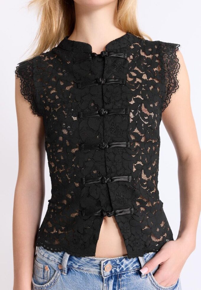 Top Qipao in pizzo Top Qipao in pizzo