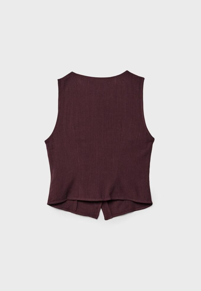 Top senza maniche abbottonato
