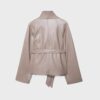 Trench a collo alto effetto pelle Trench a collo alto effetto pelle