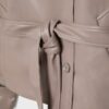 Trench a collo alto effetto pelle Trench a collo alto effetto pelle