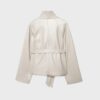 Trench a collo alto effetto pelle Trench a collo alto effetto pelle