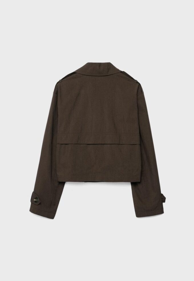 Trench corto a doppio petto