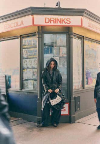 Trench lungo in ecopelle