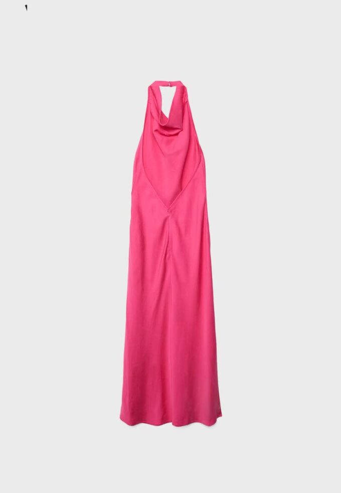 Vestito midi con scollo all’americana e schiena scoperta