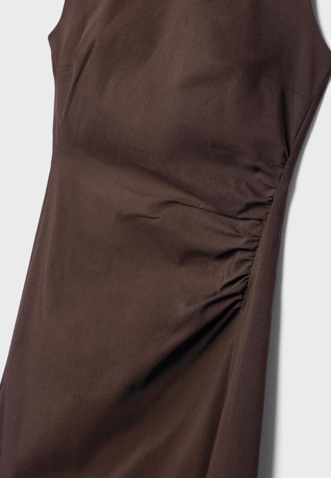 Vestito midi senza maniche in bengalina