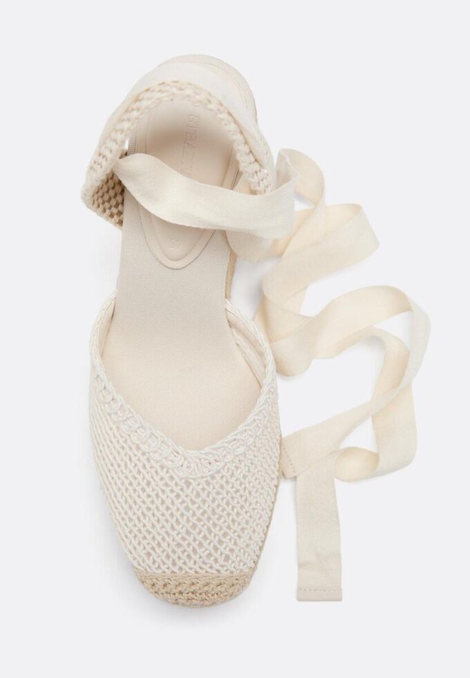 Zeppe con plateau in juta allacciate Zeppe con plateau in juta allacciate