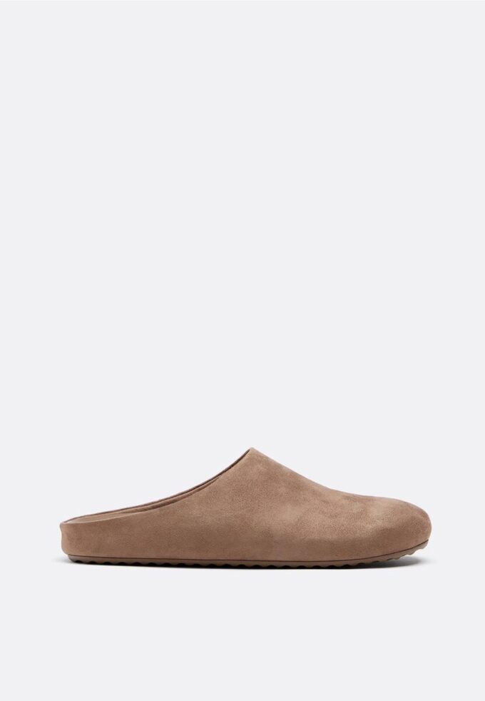 Zoccoli in ecopelle scamosciata