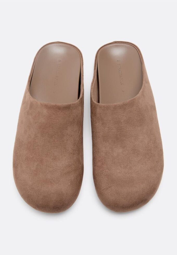 Zoccoli in ecopelle scamosciata