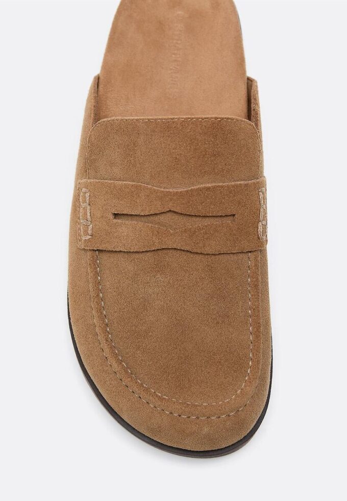Zoccoli loafer in pelle senza schienale