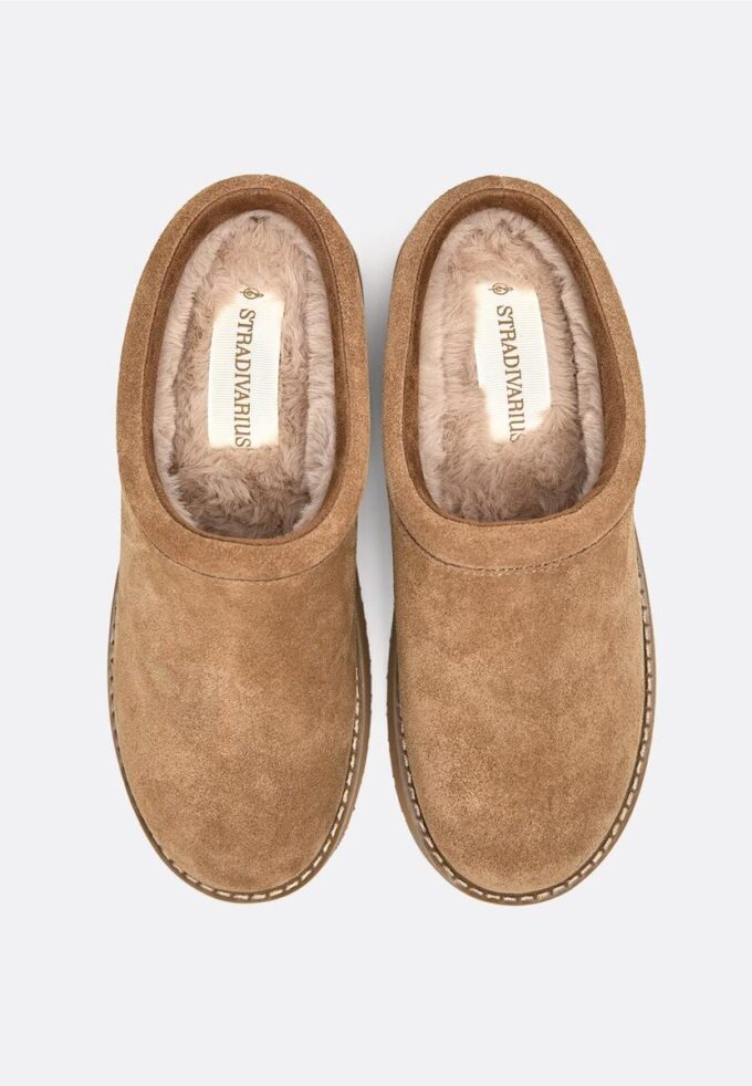 Zoccoli piatti in pelle